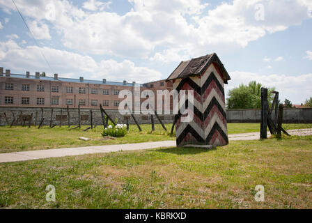 La casa de guardia en el campo de concentración durante la guerra mundial sedond en Nis, Serbia Foto de stock