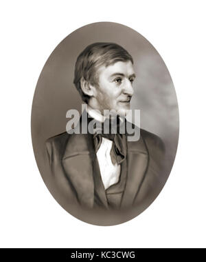 Ralph Waldo Emerson, 1803 - 1882, american ensayista, poeta, profesor Foto de stock