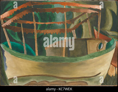 Fishboat, 1930, óleo sobre cartón clavado a la madera tamiz, 24 1/4 x 33 1/4 pulg. (61,6 x 84,5 cm), pinturas, Arthur Dove (América Foto de stock