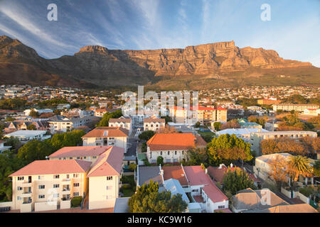 Vistas de Table Mountain, Ciudad del Cabo, Western Cape, Sudáfrica Foto de stock