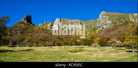 Vallée de chaudefour impresionante en la región de Auvergne en Francia Foto de stock