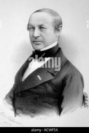 Theodor SCHWANN (1810-1882) fisiólogo alemán Foto de stock