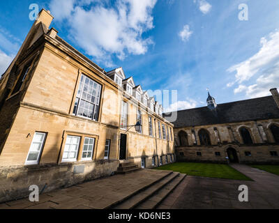 Wadham college quad, Wadham College, Oxford, Oxford, Inglaterra Foto de stock