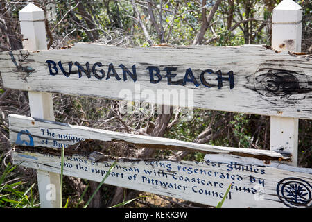 Bungan beach en el suburbio de Sydney de Newport en playas del norte de Sydney, Newport Beach es la playa norte y Mona Vale al sur,Sydney