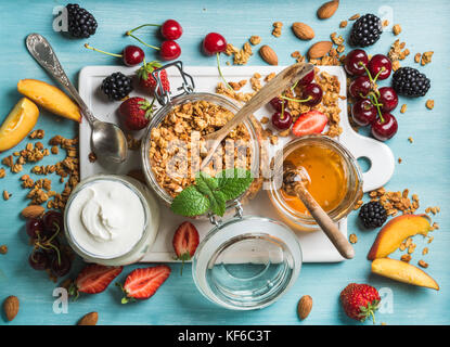Desayuno saludable ingredientes Foto de stock