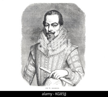 Sir Walter Raleigh 1554-1618 Foto de stock