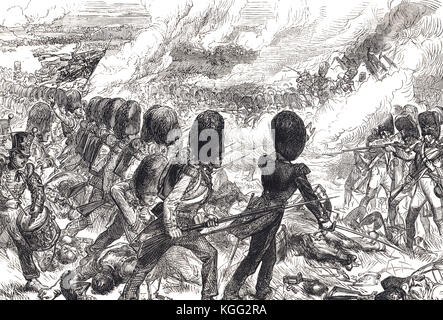 El último cargo, Batalla de Waterloo, el 18 de junio de 1815 Foto de stock
