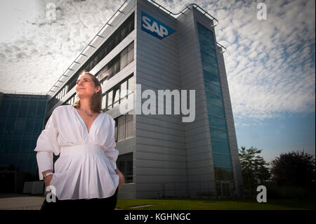 Anne Mette Høyer jefe de relaciones de negocios para SAP. Fotografiado en sus oficinas en Walldorf, Baden-Württemberg, Alemania.
