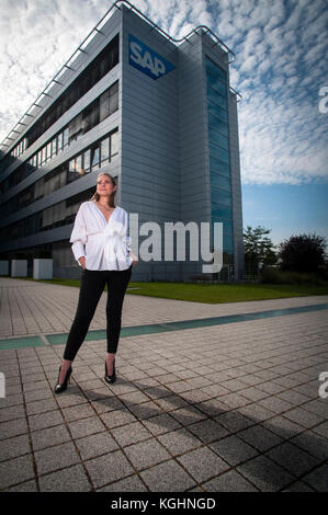 Anne Mette Høyer jefe de relaciones de negocios para SAP. Fotografiado en sus oficinas en Walldorf, Baden-Württemberg, Alemania.