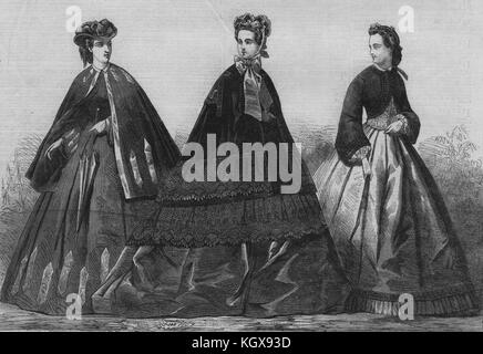 La moda parisina para noviembre de 1849. El Illustrated London News Foto de stock