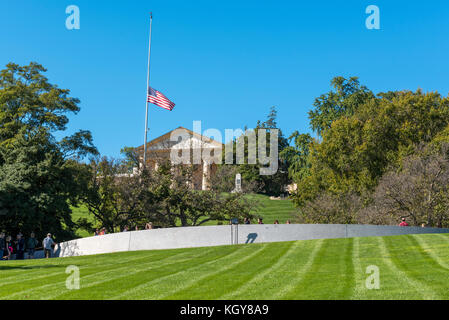 Arlington House, Robert E Lee, el Cementerio Nacional de Arlington, Washington DC, EE.UU. Foto de stock