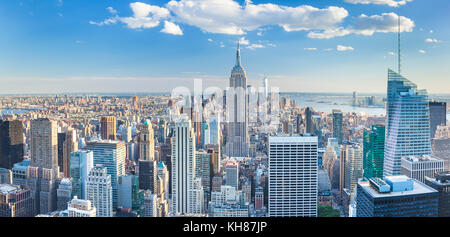 Perfil de Manhattan, Nueva York, el Empire State Building, de la ciudad de Nueva York Estados Unidos de América, América del Norte, Nueva York, Nueva York, EE.UU.