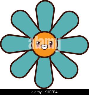 Kawaii Cute Dibujos Animados P Talos De Flores Imagen Vector De Stock Alamy