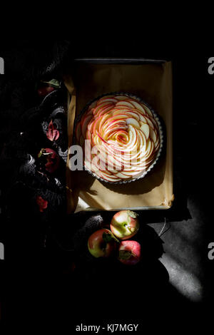 Tarta de manzana francesa - Sin gluten Foto de stock