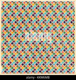 Patrón Digital con azulejos de la ciudad de Granada. Foto de stock