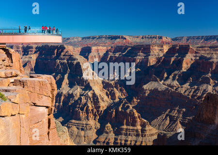 Grand Canyon skywalk, reserva hualapai, el parque nacional del Gran Cañón, Arizona, EE.UU., América Foto de stock