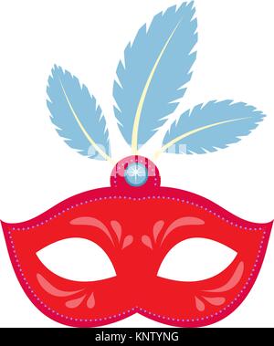 Ilustración de Colección De Dibujos Animados Carnaval Máscaras
