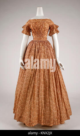 Vestido. Fecha: Aprox. 1847; Cultura: Americana; Medio: Algodón