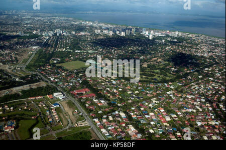 Vista aérea de la ciudad de Manila, en Luzón, Filipinas, el Sudeste de Asia Foto de stock