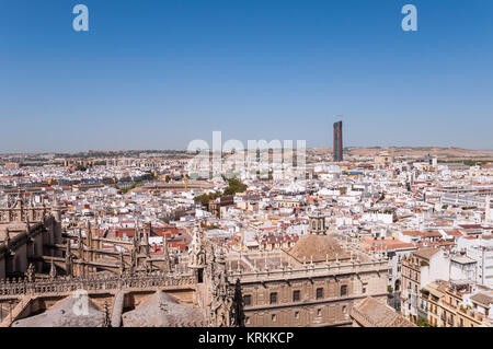 Vista aérea de la ciudad de Sevilla en España