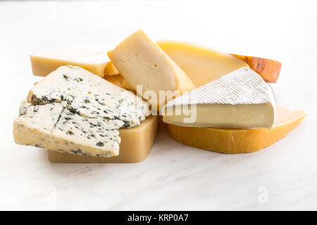 Los diferentes tipos de quesos.