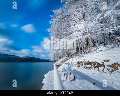 Lago paisajes paisaje de invierno Foto de stock