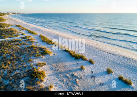 Anna Maria Island Florida, Holmes Beach, Golfo de México, vista aérea, FL17121473d Foto de stock