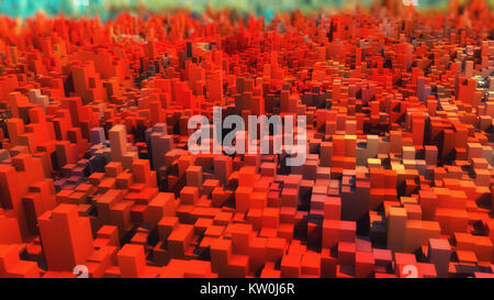3D rendering. Topografía abstractas y colores