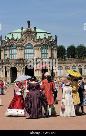 Espectáculo barroco de Dresden, Dresden Barockspektakel Foto de stock