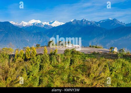 Mirador Kangchenjunga en Pelling en el oeste de Sikkim, India Foto de stock