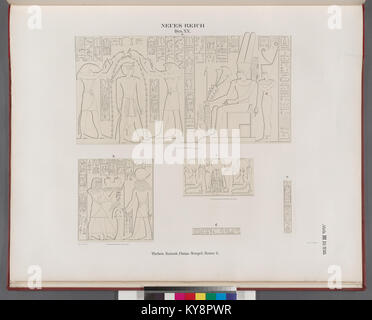 Neues Reich. Dynastie XX. Theben (Tebas). Karnak, Chôns (Khonsu)-Tempel, Raum NYPL14291191-38414 E (B) Foto de stock