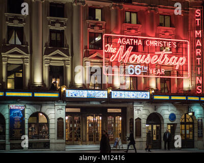 La ratonera, la más larga del mundo, jugar en el St Martin's Theatre en el West End de Londres, funcionando continuamente desde 1952 Foto de stock