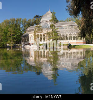 Crystal Palace (Palacio de Cristal), el Parque del Retiro, el Parque del Buen Retiro, Madrid, España Foto de stock