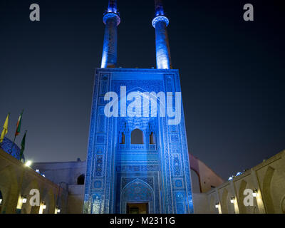 Mezquita de Jameh en Yazd, provincia de Yazd Irán Foto de stock