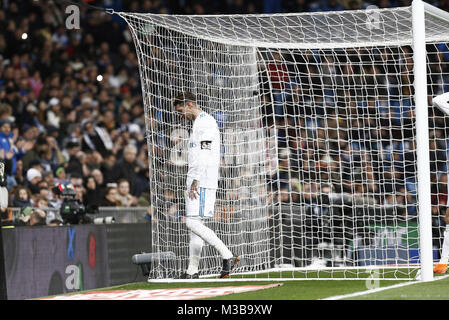 Madrid, España. 10 Feb, 2018. Keylor Navas (portero; Real Madrid) en acción  durante la Liga partido entre el Real Madrid y la Real Sociedad en el  Santiago Bernabeu el 10 de febrero