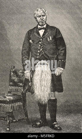 La reina Victoria con su sirviente personal escocés John Brown de