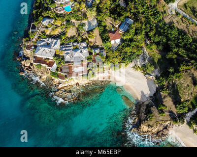 Giorgio Armani acantilado Retreat, Galley Bay Beach, Antigua Foto de stock