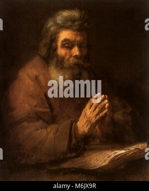 El Apóstol Mateo, Rembrandt's Workshop, 1665. Foto de stock