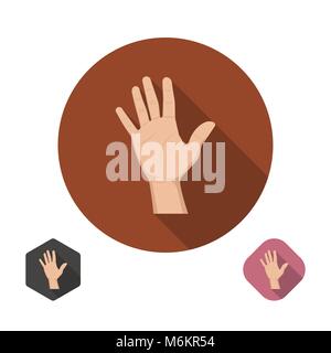 Abrir la mano y el brazo humano planteadas Imagen Vector de stock - Alamy