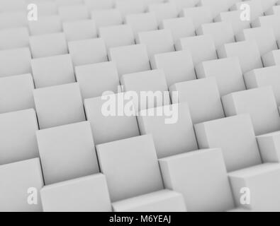Abstract cubos blancos apilados cerca imagen arriba