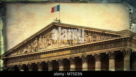 Paris 7e arr. Assemblee Nationale, Asamblea Nacional, Francia Foto de stock