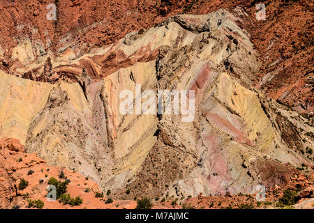 Los Estados Unidos, Utah, el condado de San Juan, Moab, Parque Nacional Canyonlands, Island in the Sky Dome, trastornos Foto de stock