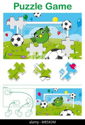 Las piezas de un rompecabezas de niños jugando ilustración Imagen Vector de  stock - Alamy