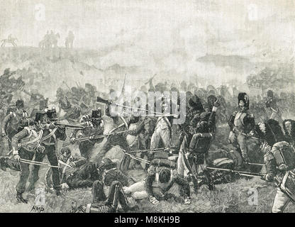 La batalla de Waterloo, el 18 de junio de 1815 Foto de stock