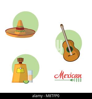 Colección de dibujos animados de la cultura mexicana Imagen Vector de stock  - Alamy