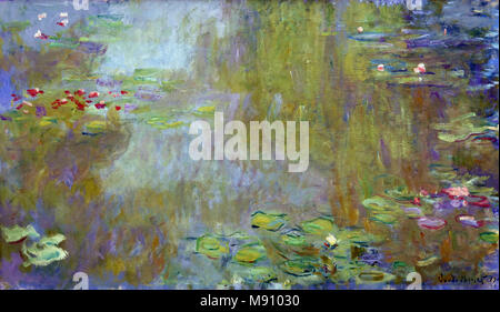 Les nymphéas à Giverny - Los nenúfares de Claude Monet en Giverny 1917, 1840 - 1926, Francia, francés Foto de stock