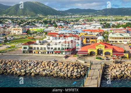 El puerto de Zante Basseterre, Saint Kitts, West Indies Foto de stock