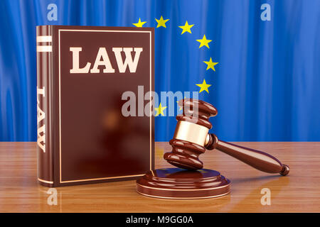 La legislación de la Unión Europea y el concepto de justicia, 3D rendering Foto de stock