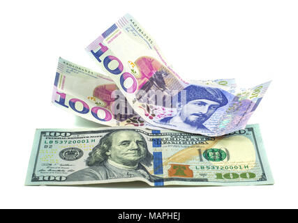 GEL 100 billetes, 100$, 2016. Foto de stock