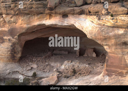 Masacre Cueva, Monumento Nacional Cañón de Chelly, Arizona Foto de stock